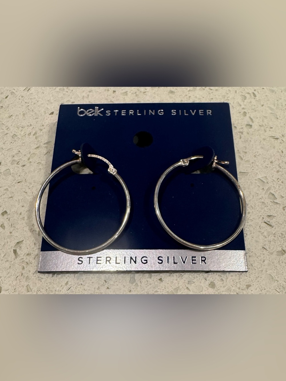 **NWT** belk Sterling Silver Polished Hoop Earrings